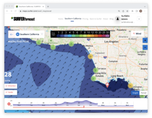 Surferforecast southern California map
